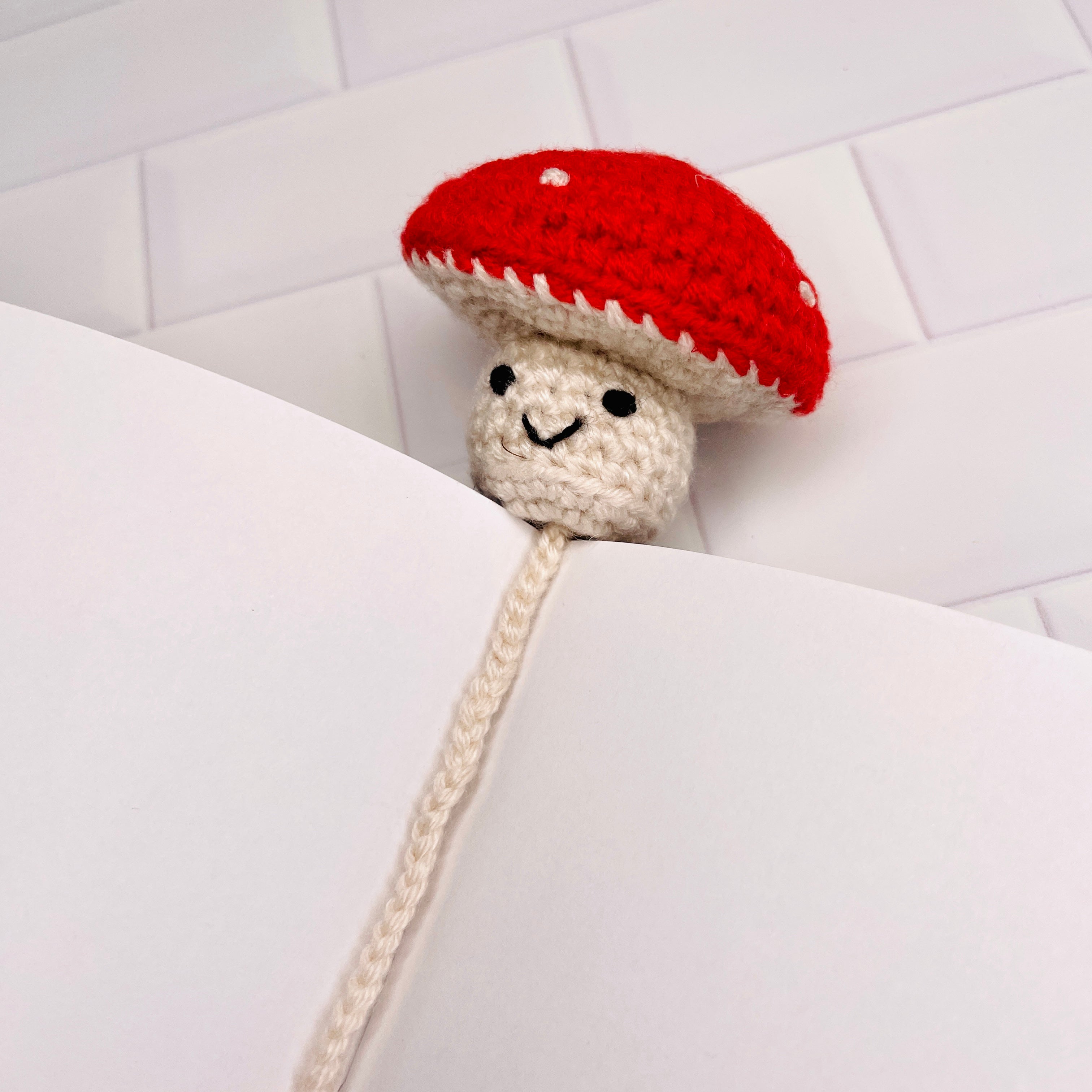 Crochet Bookmark - Red Toadstool