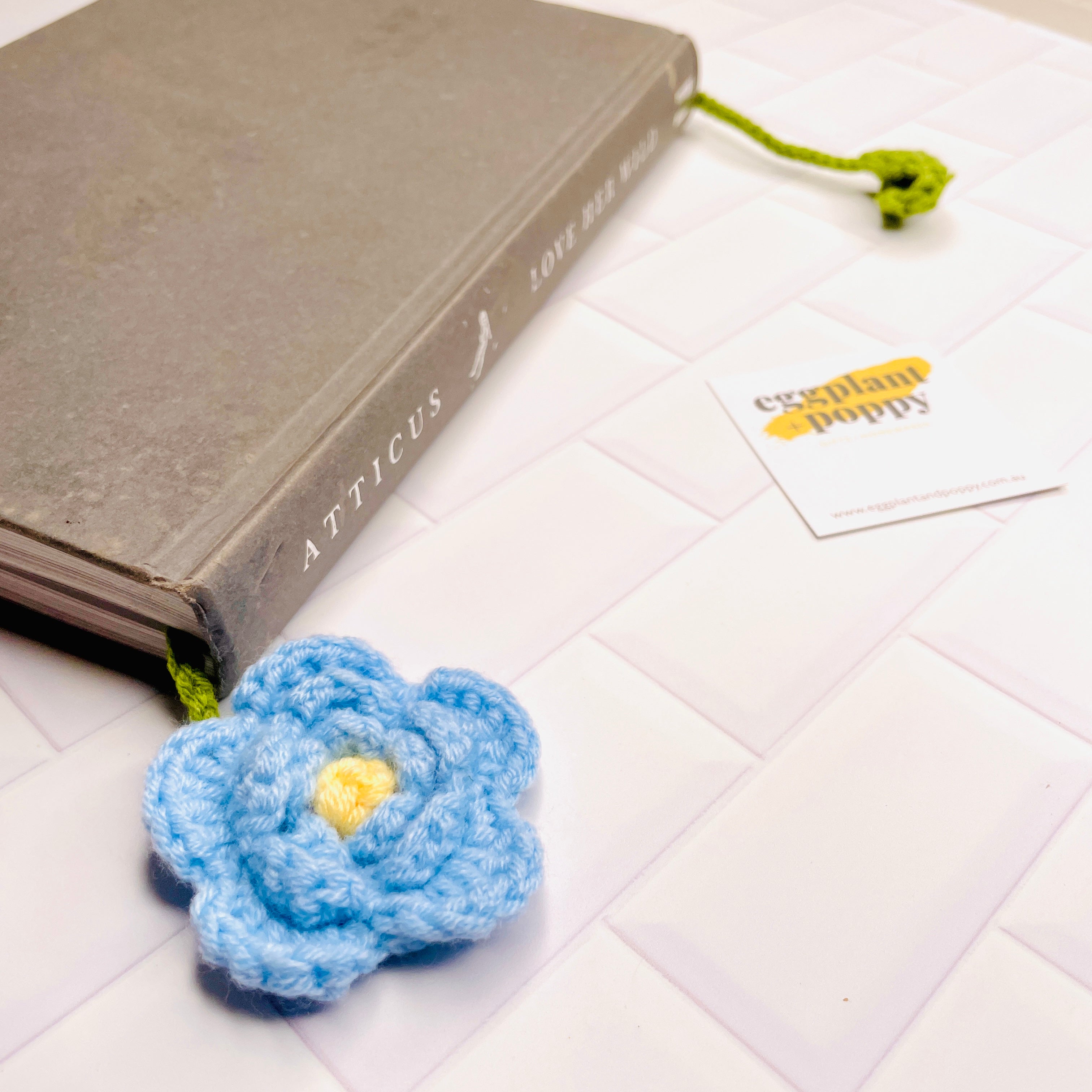 Crochet Bookmark - Poppy