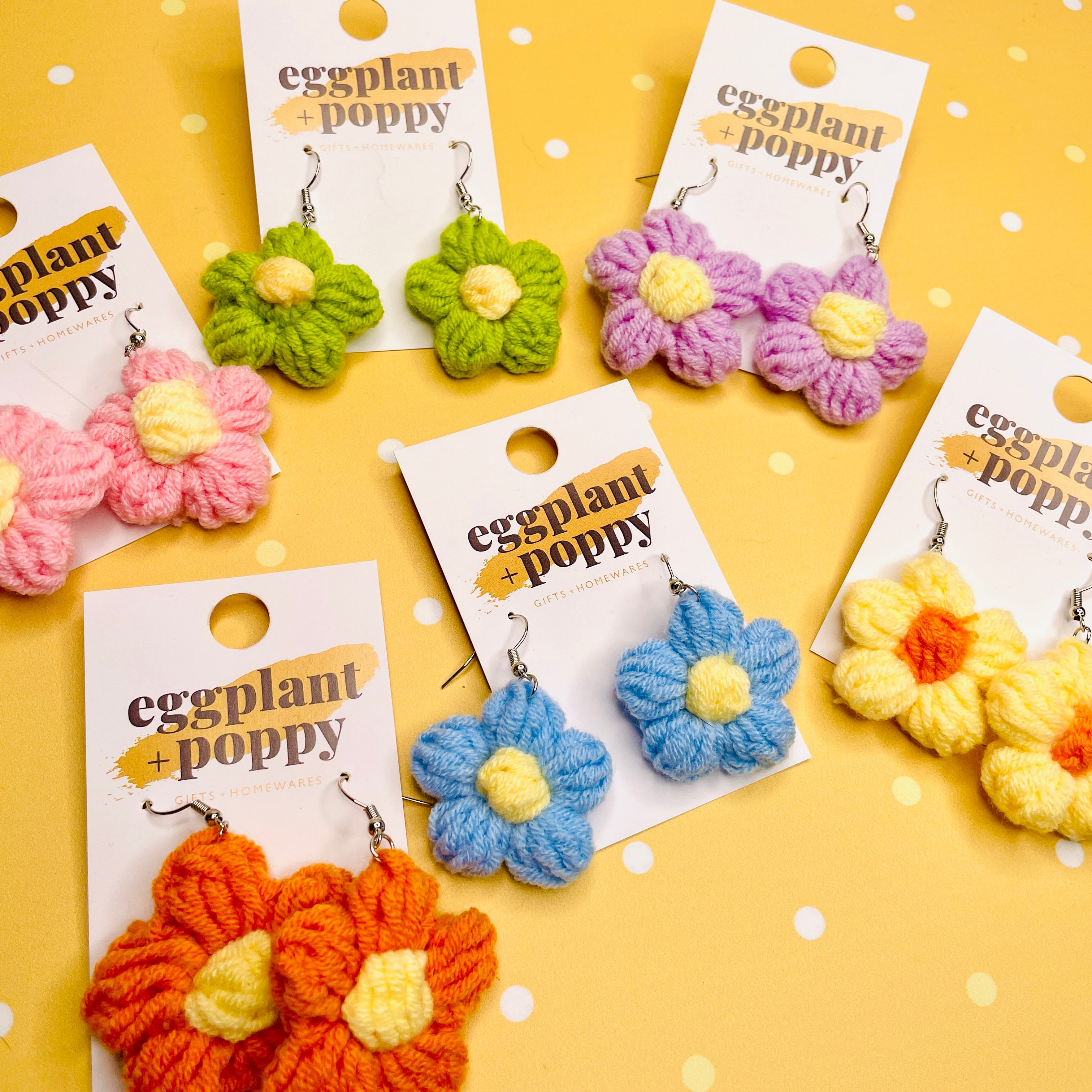 Crochet Flower Earrings