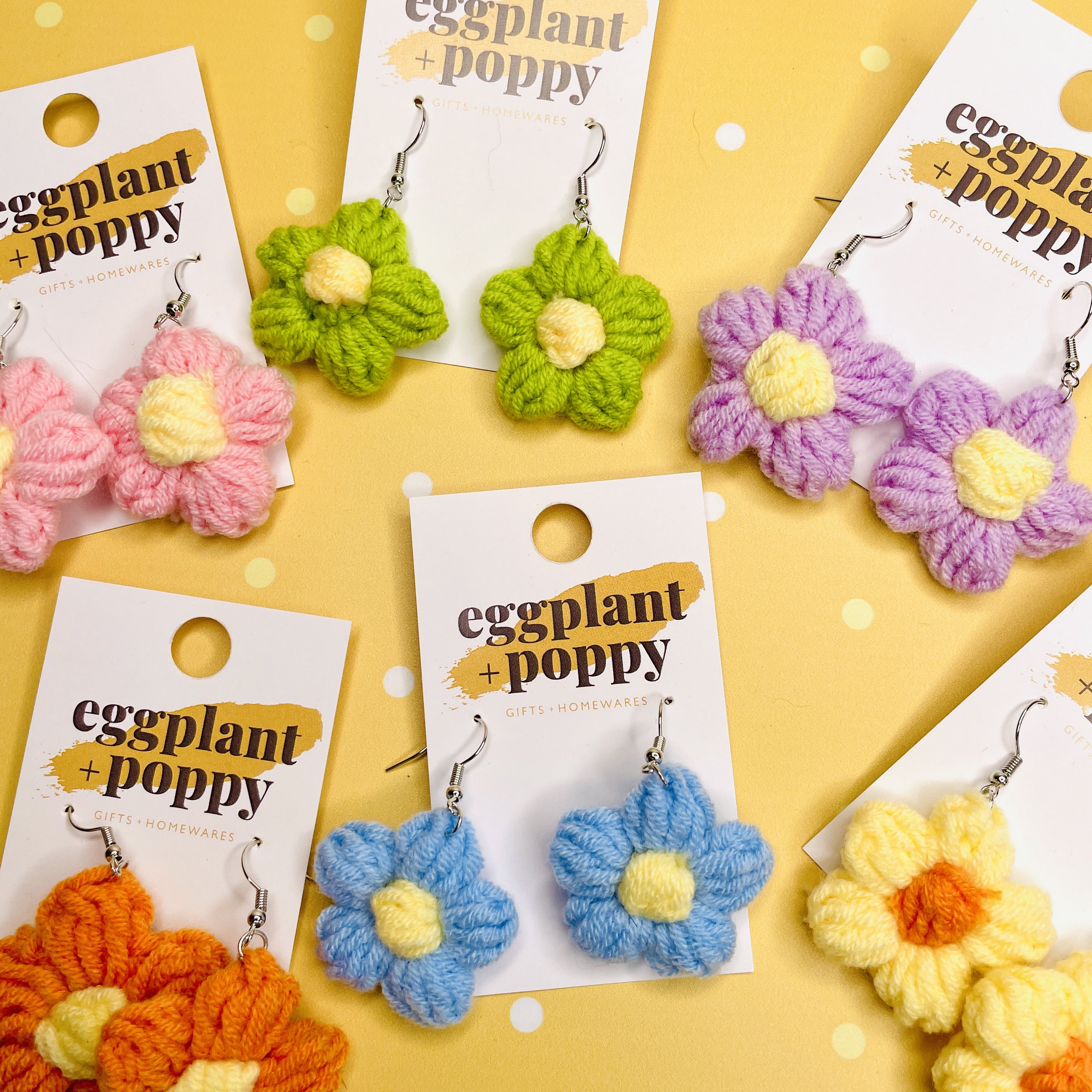 Crochet Flower Earrings