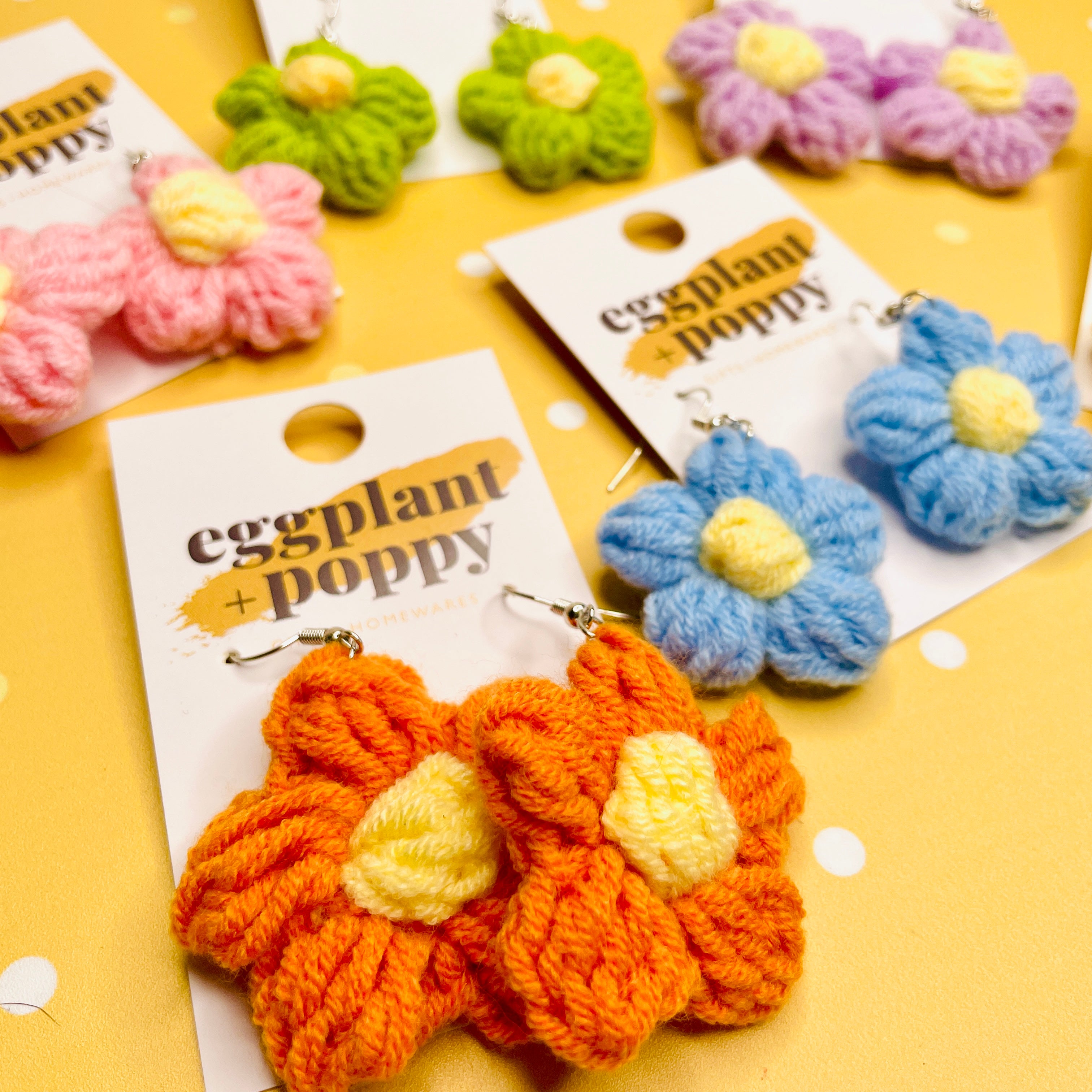 Crochet Flower Earrings