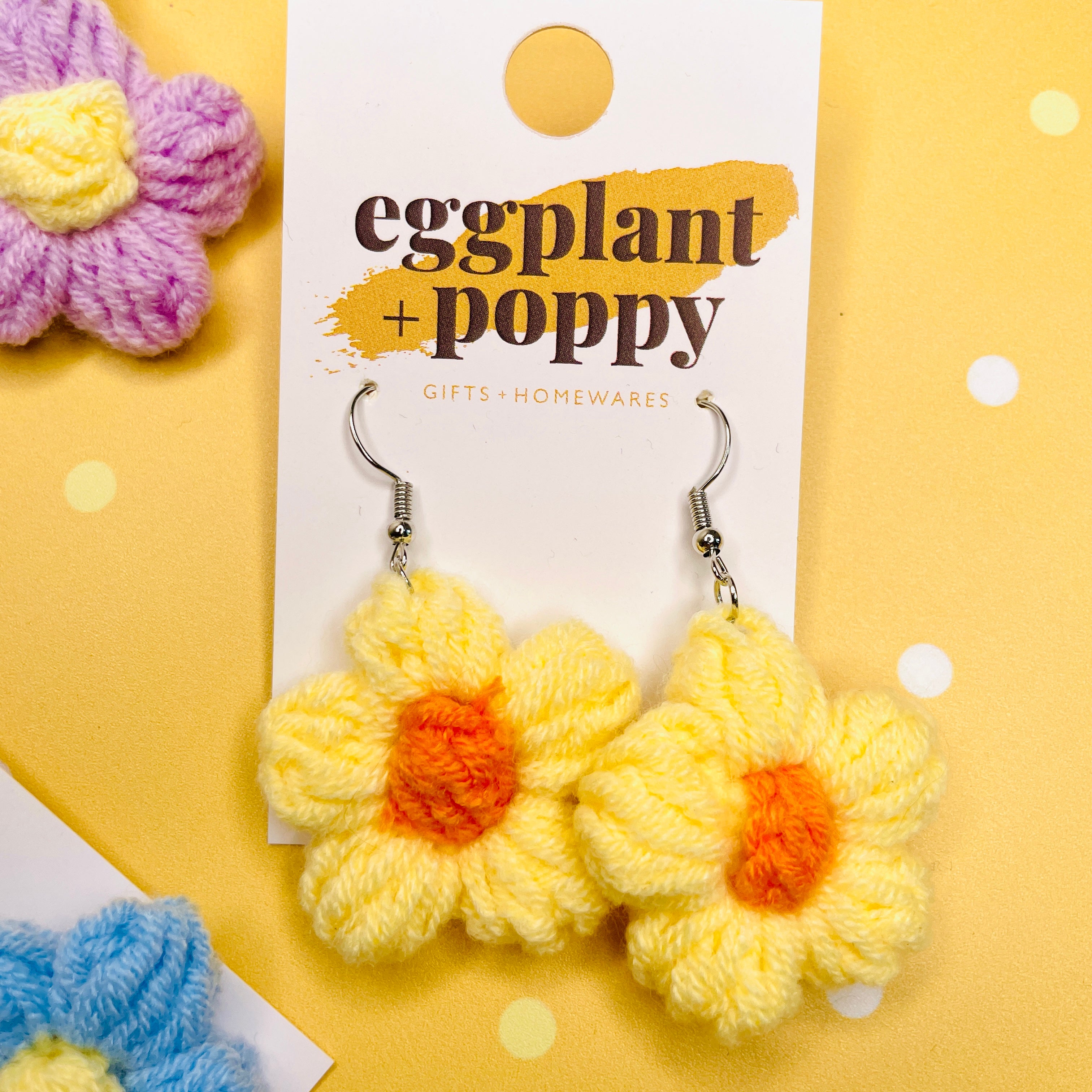 Crochet Flower Earrings