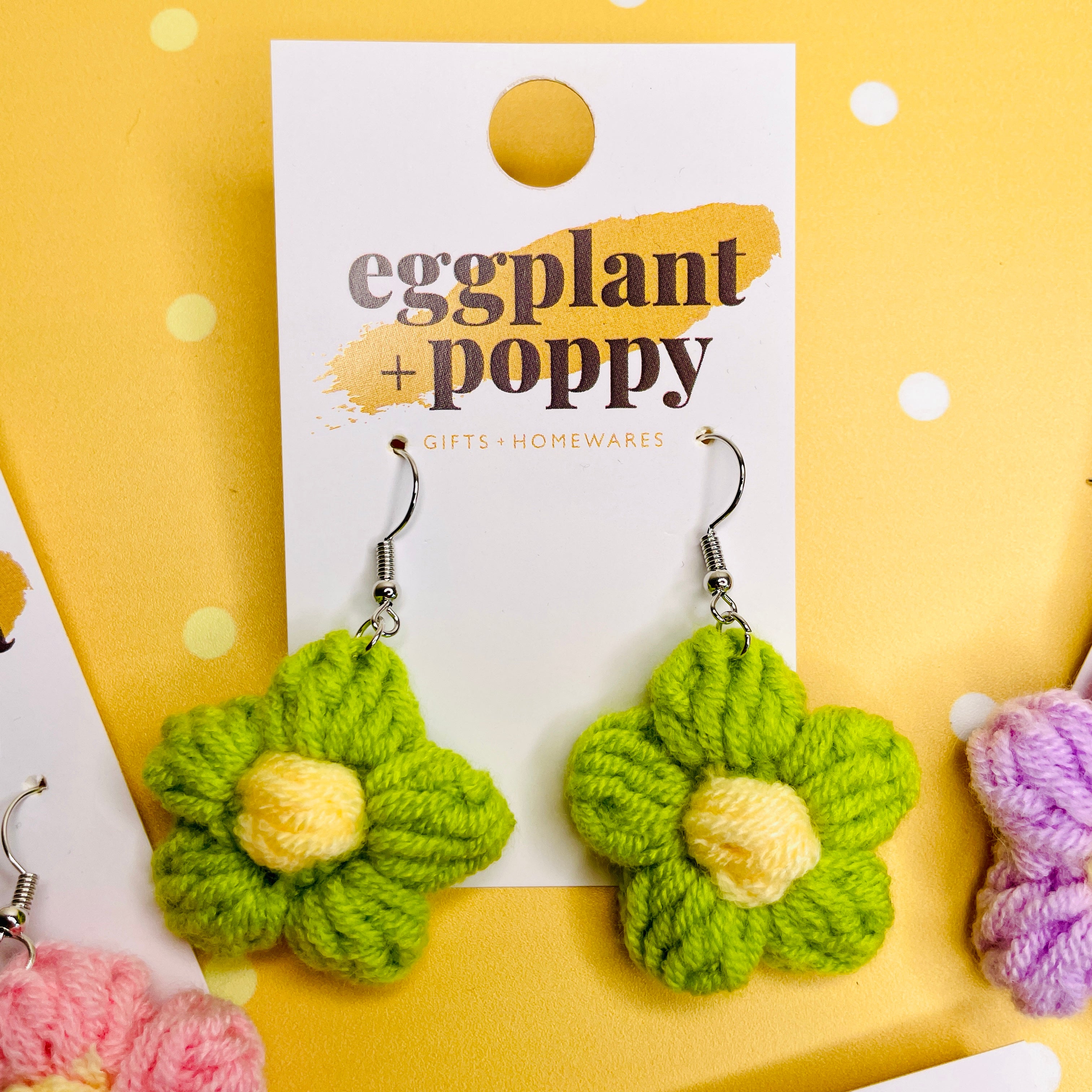 Crochet Flower Earrings