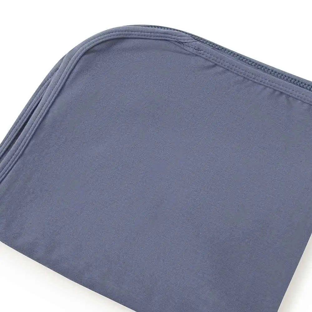 Indigo Baby Jersey Wrap & Beanie Set
