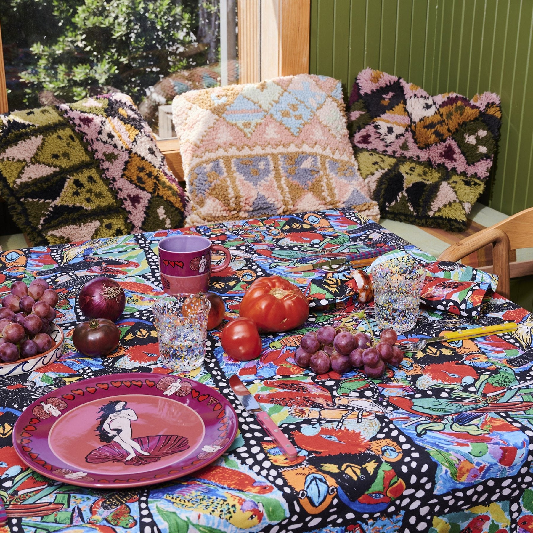 Jenny Kee Tablecloth - Parrots & Cockatoos