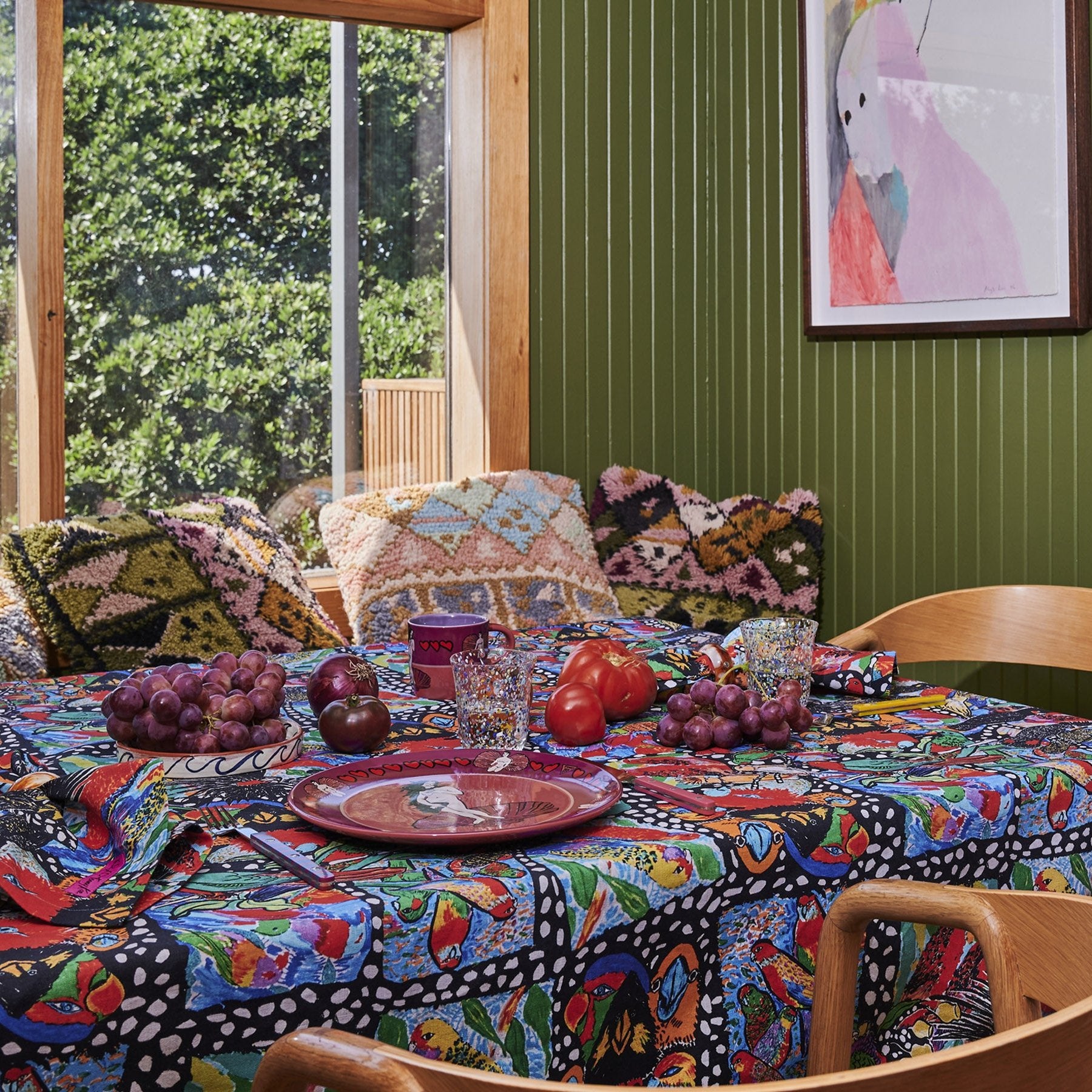 Jenny Kee Tablecloth - Parrots & Cockatoos