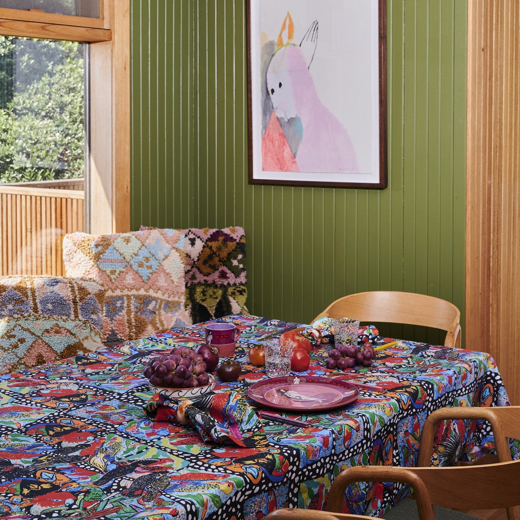 Jenny Kee Tablecloth - Parrots & Cockatoos