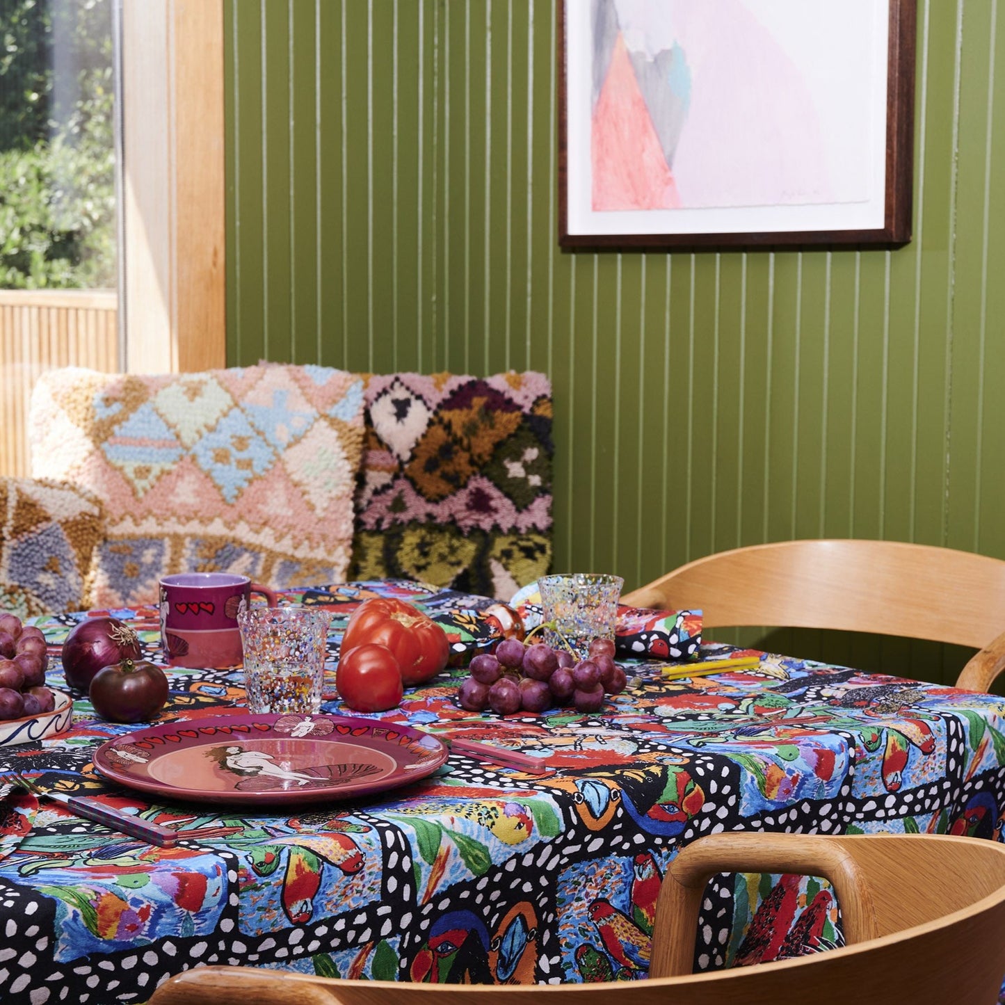 Jenny Kee Tablecloth - Parrots & Cockatoos