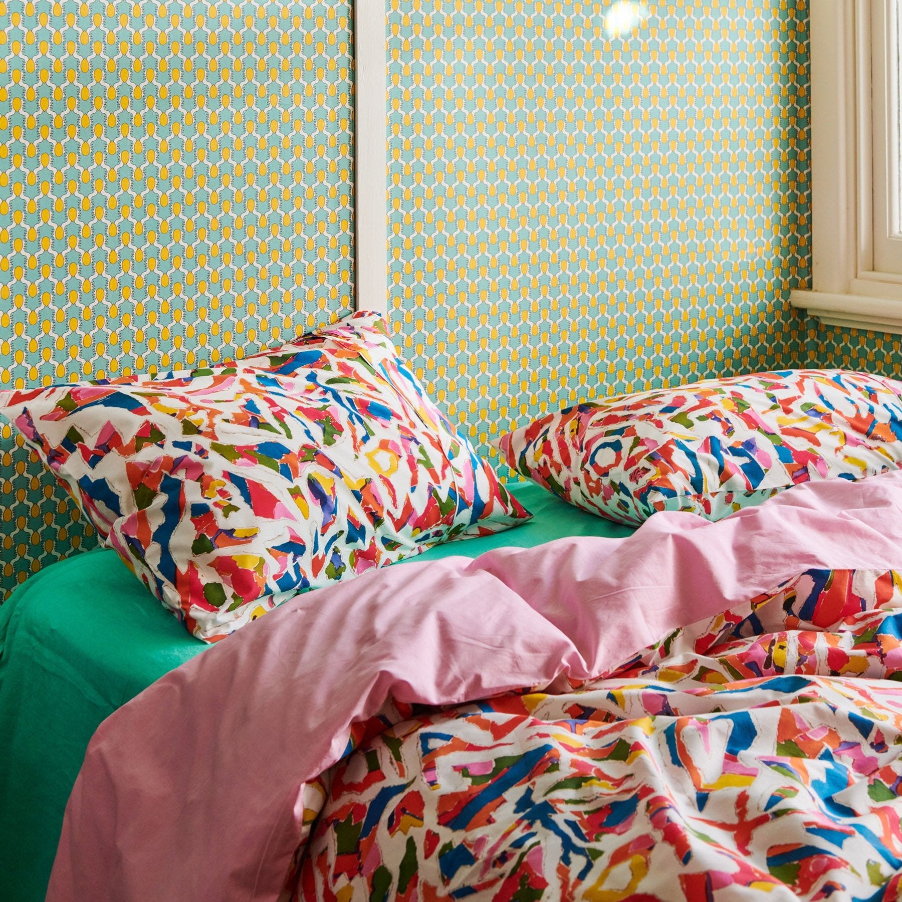 Jenny Kee Cotton Quilt Cover - Opal Oz Pax White