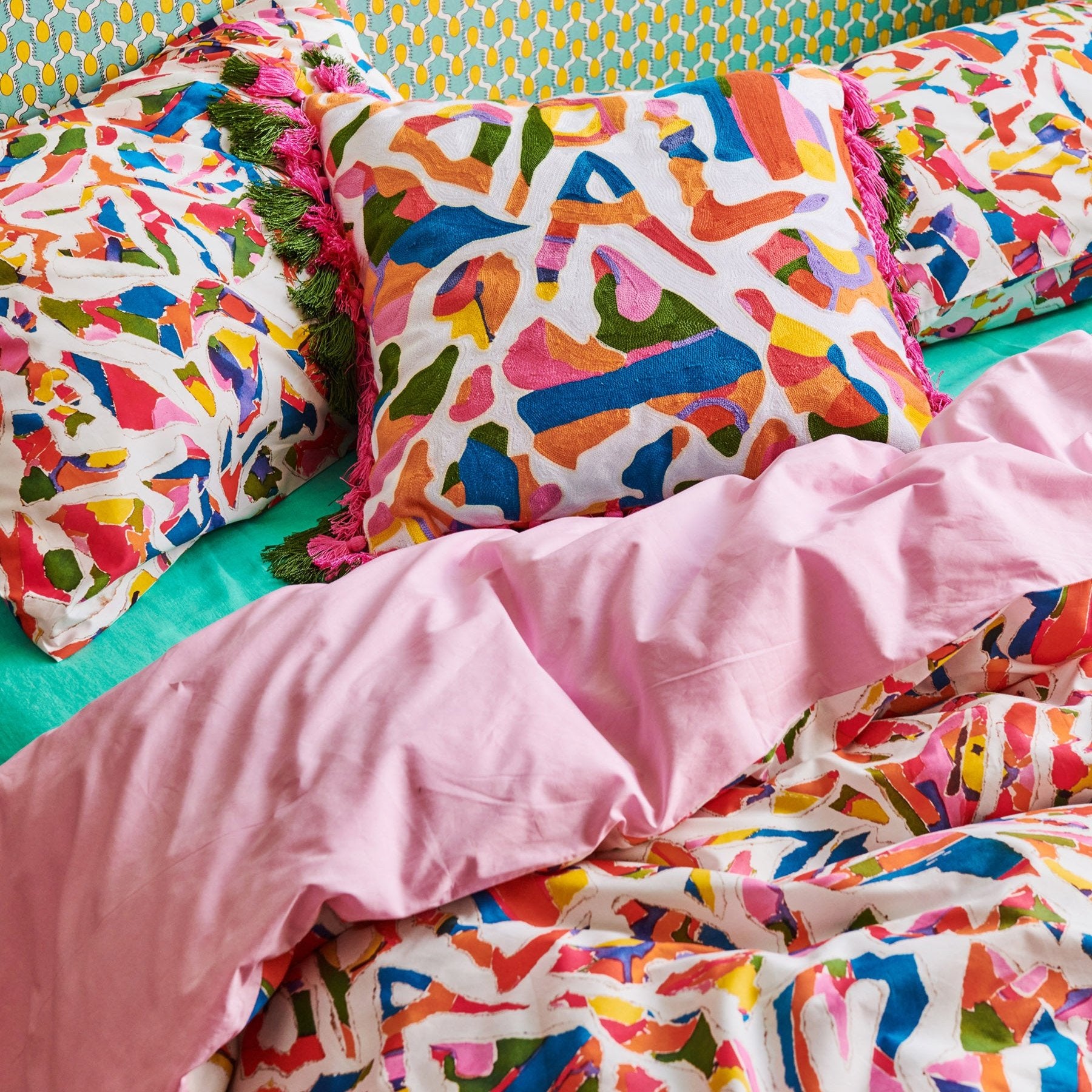 Jenny Kee Cotton Quilt Cover - Opal Oz Pax White