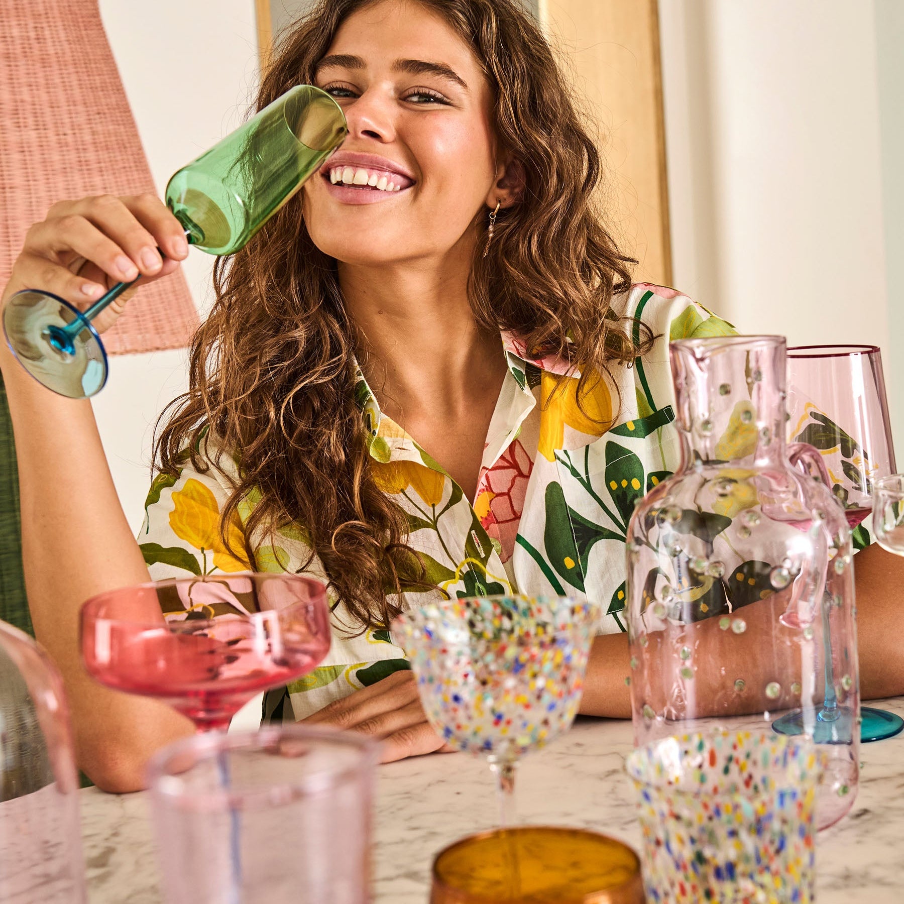 Blue Robin Vino Glass - set of 2