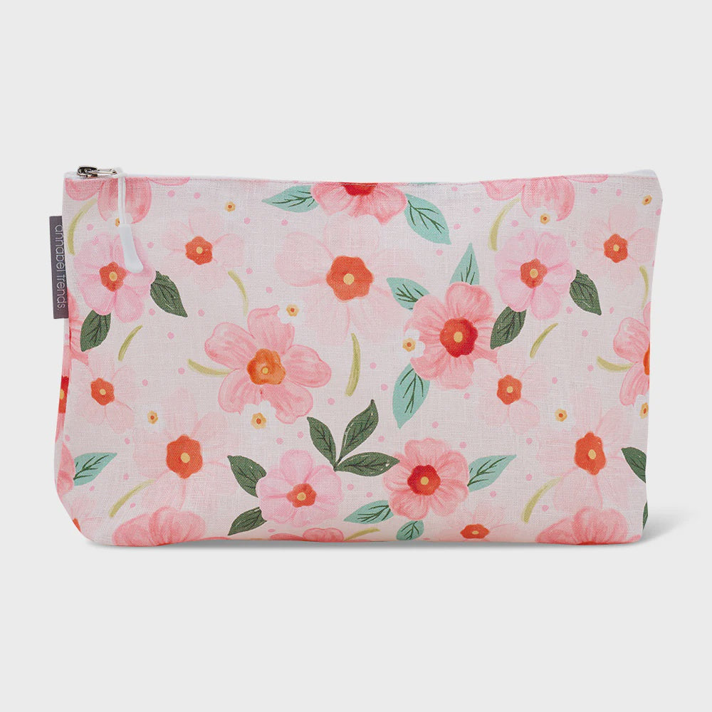 Large Cosmetic Bag - Meadow Blush