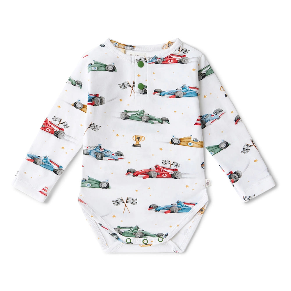 Long Sleeve Bodysuit - Little Racers