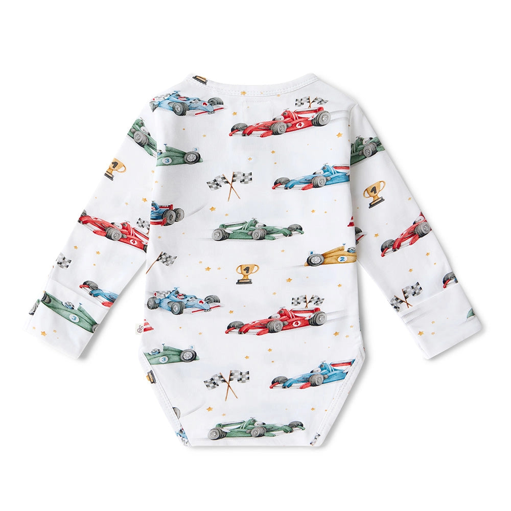Long Sleeve Bodysuit - Little Racers