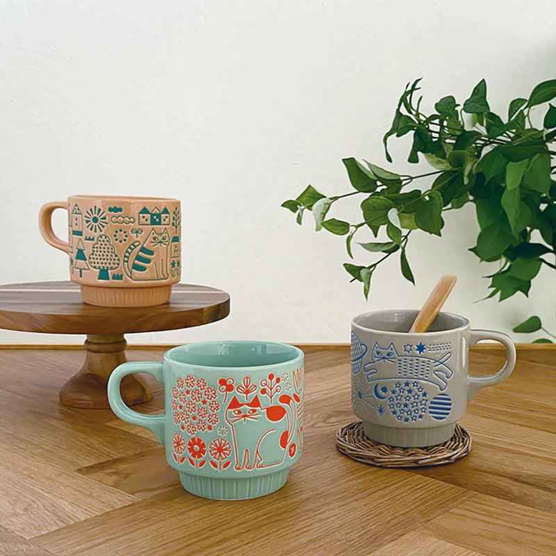 Stackable Cat Mug - Street