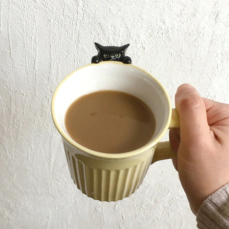 Mug - Hanging Black Cat