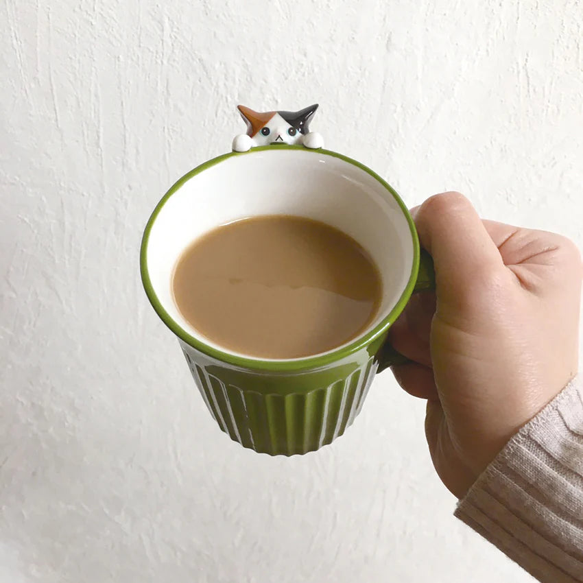Mug - Hanging Calico Cat