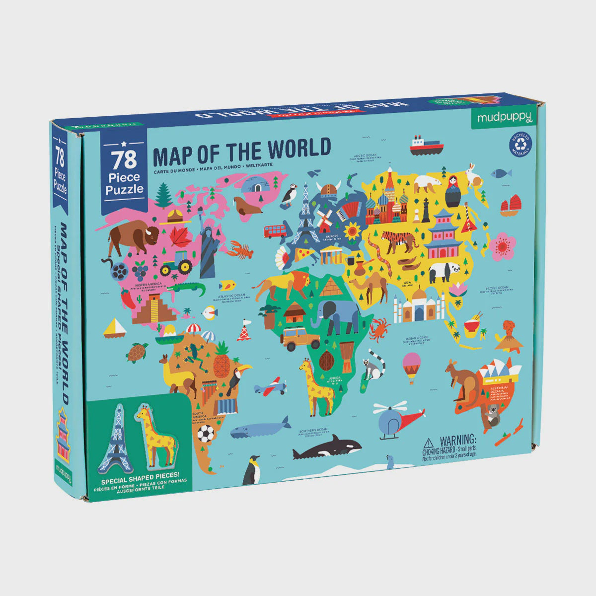 78pc Puzzle - Map of World