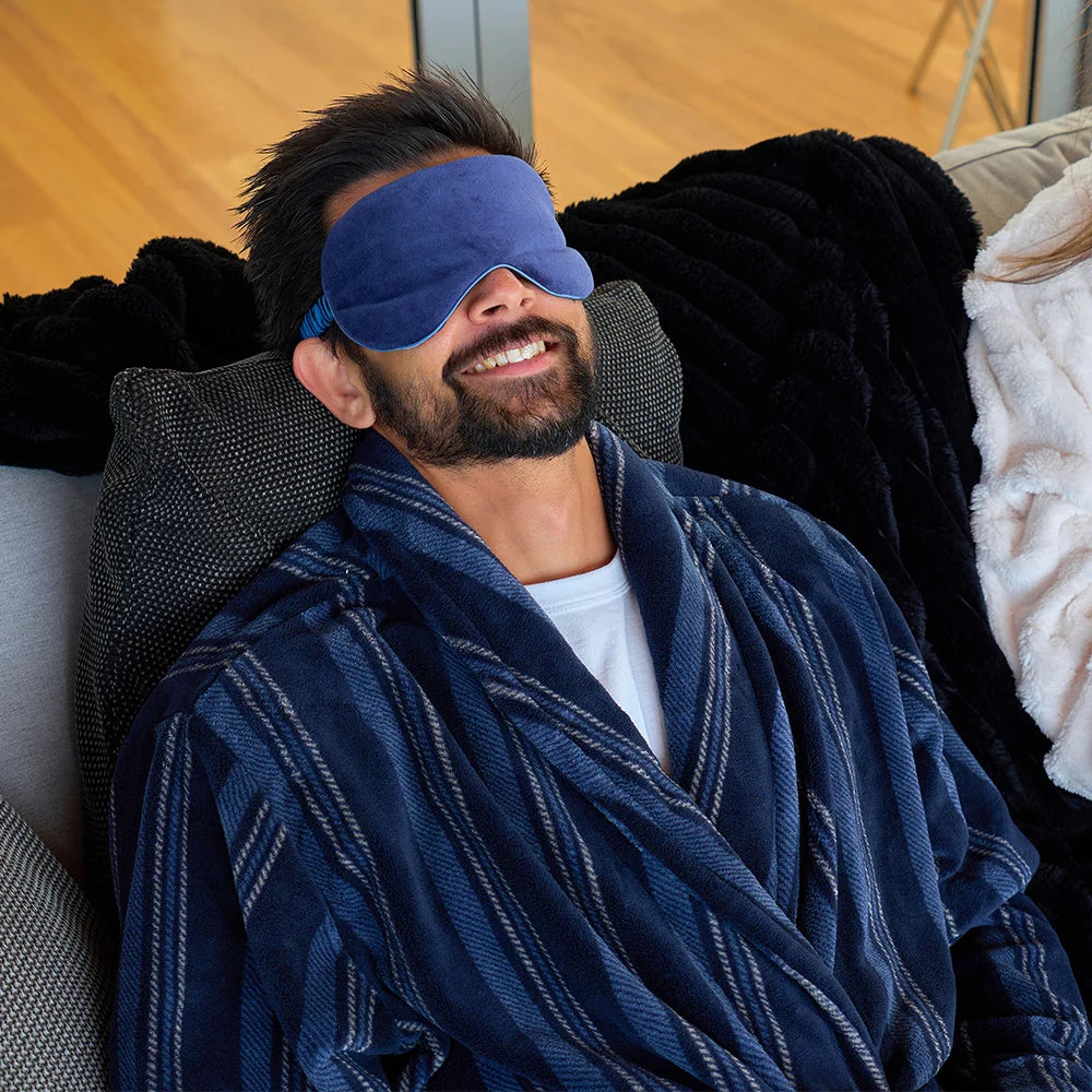 Men's Bath Robe - Blue Stripe