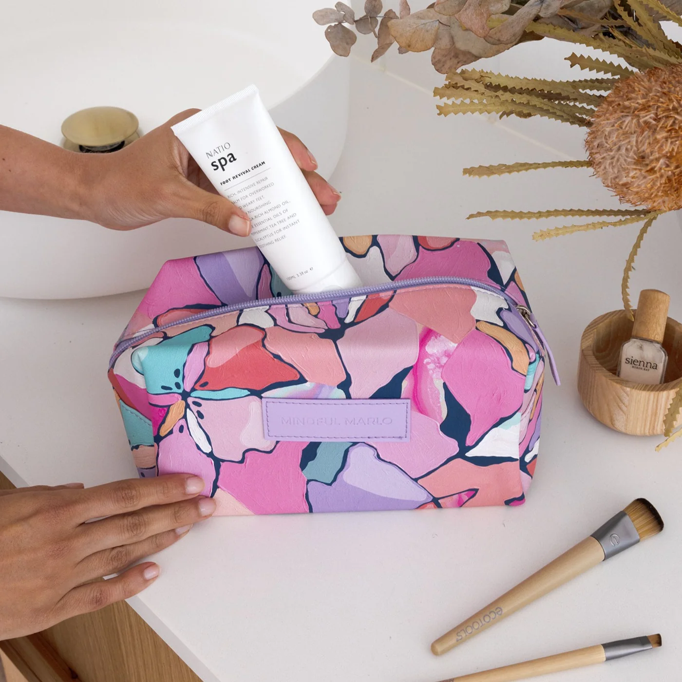 Box Makeup Bag - Willow