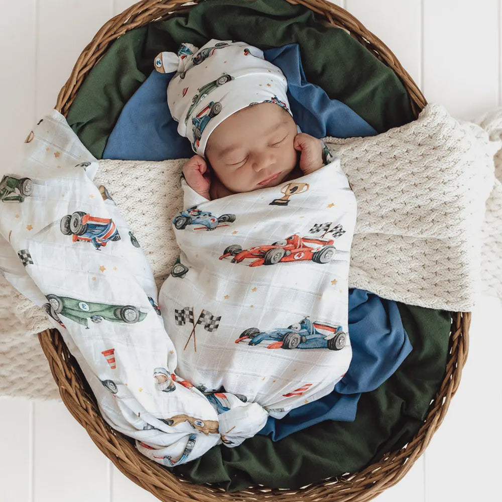 Muslin Wrap - Little Racers