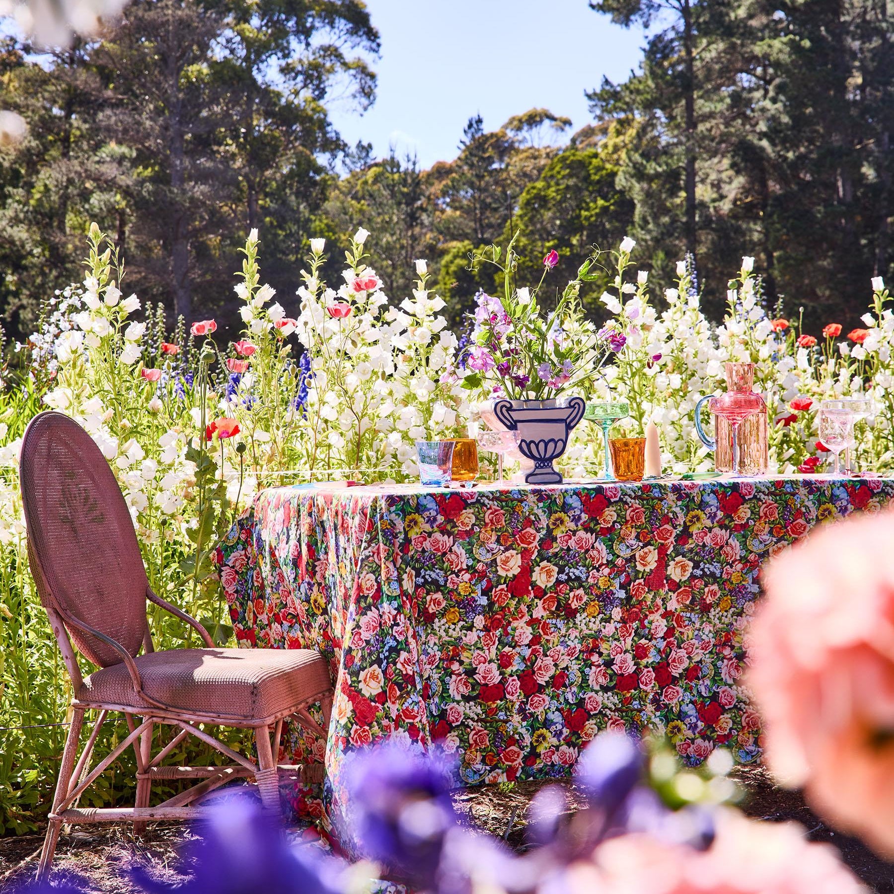 The Beatles Tablecloth - Pepperland Roses