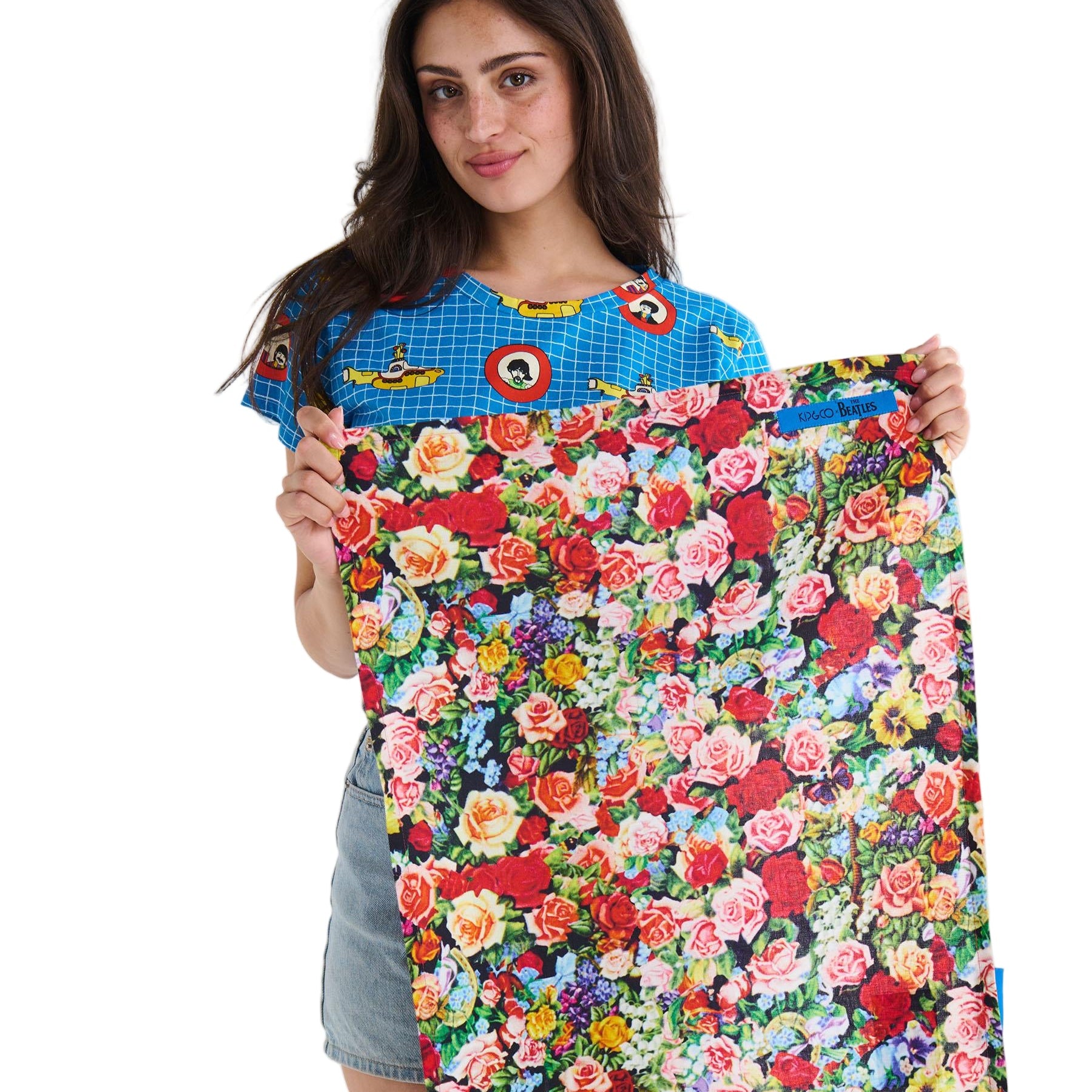 The Beatles Tea Towel - Pepperland Roses