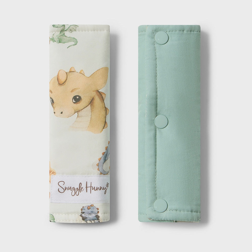 Pram Strap Covers - Dragon/Sage