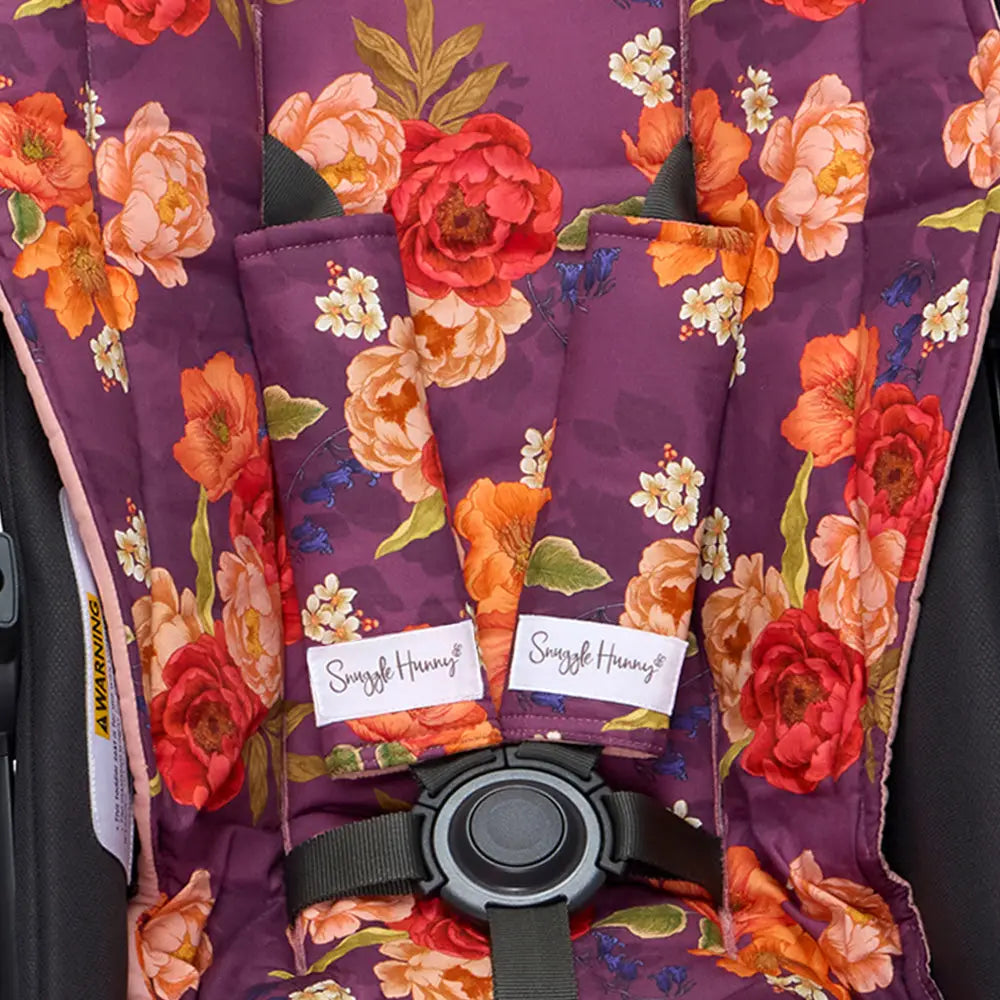 Pram Strap Covers - Sienna/Rose
