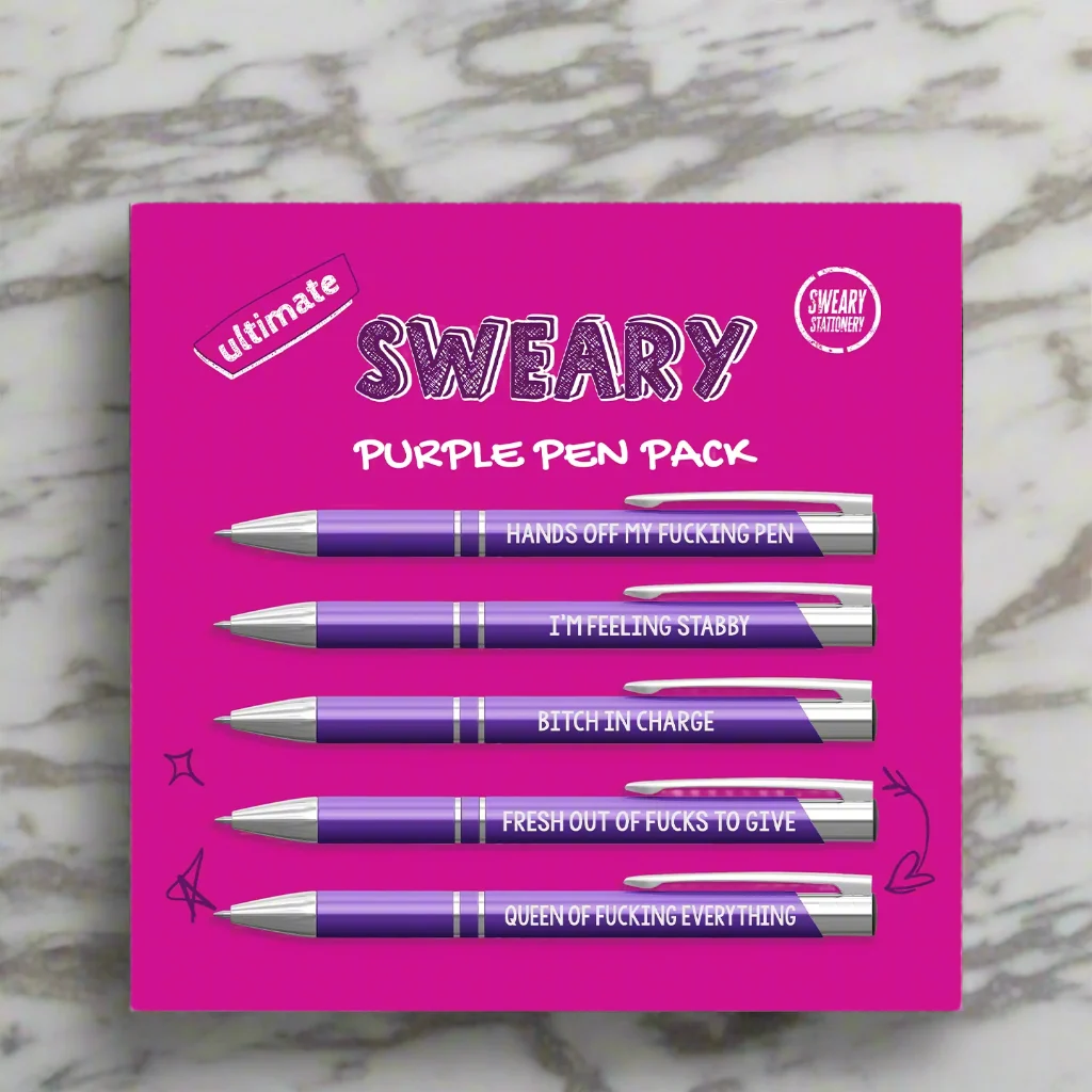 Pen Pack - The Ultimate Sweary Pack - Purple