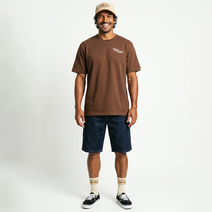 Rad Dad Sunrise Tee - Dark Choc