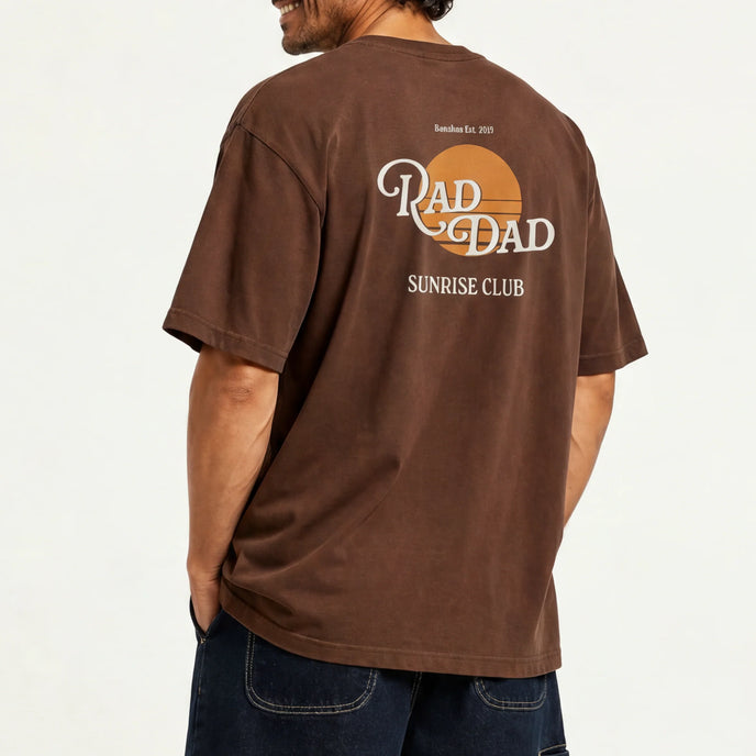 Rad Dad Sunrise Tee - Dark Choc