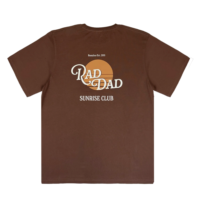 Rad Dad Sunrise Tee - Dark Choc