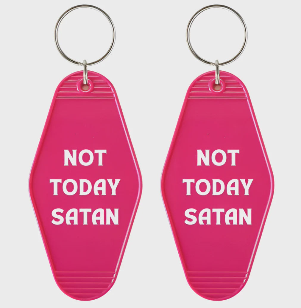 Retro Keychain - Not Today Satan