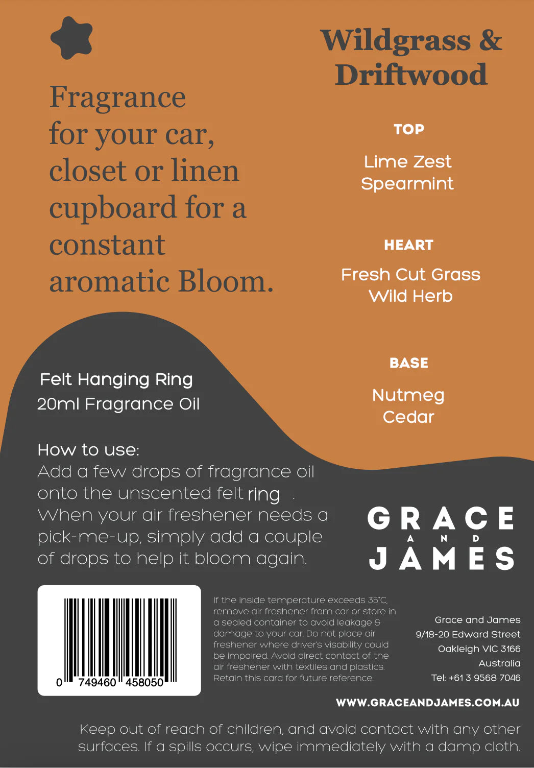 Bloom - Wildgrass & Driftwood Air  Freshener