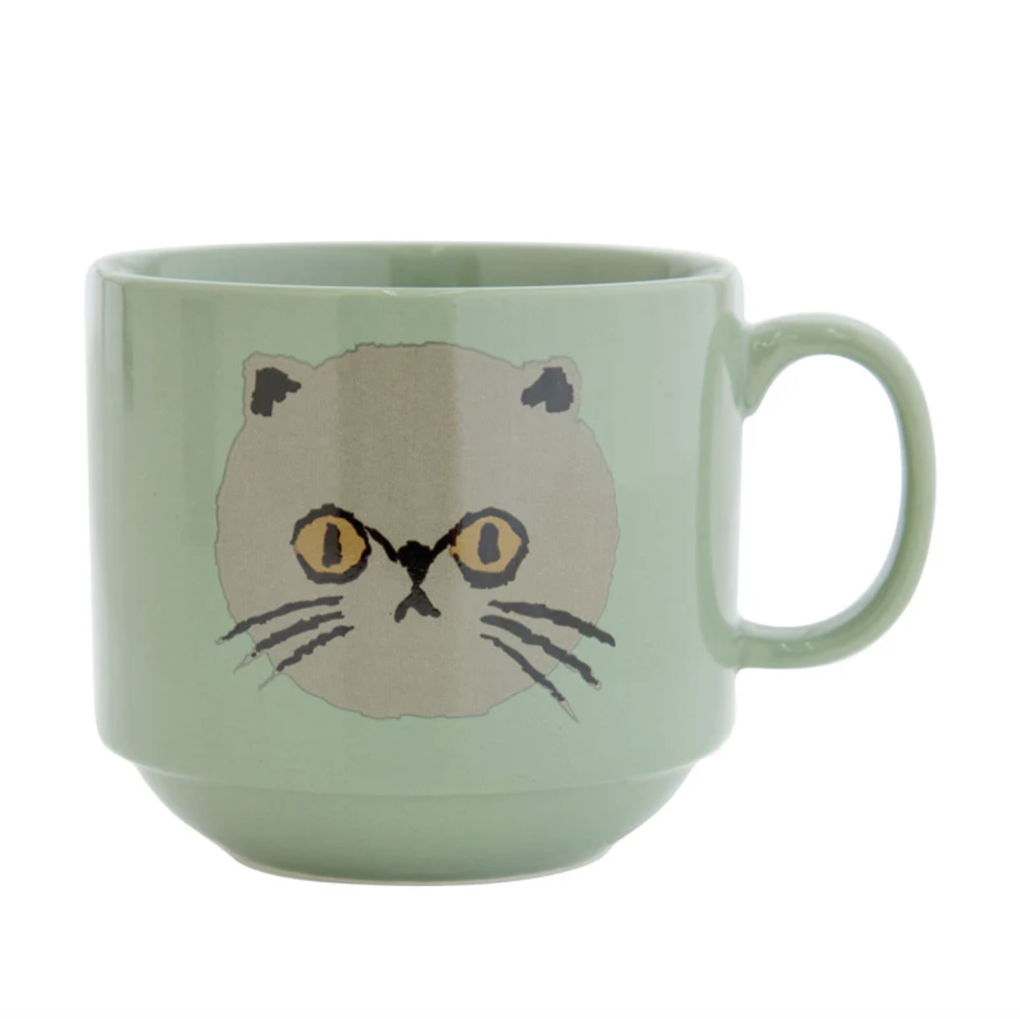 I Love Cat Mug - Sage