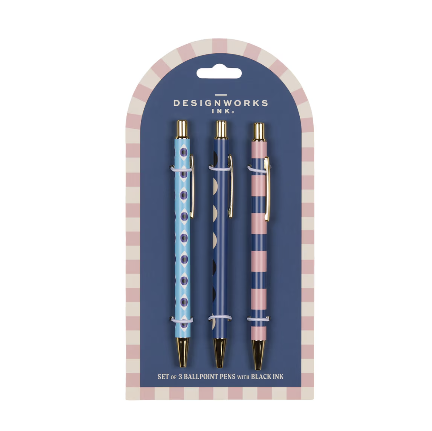 A Dopo Set of Three Pens - Eye, Moon, Stripe