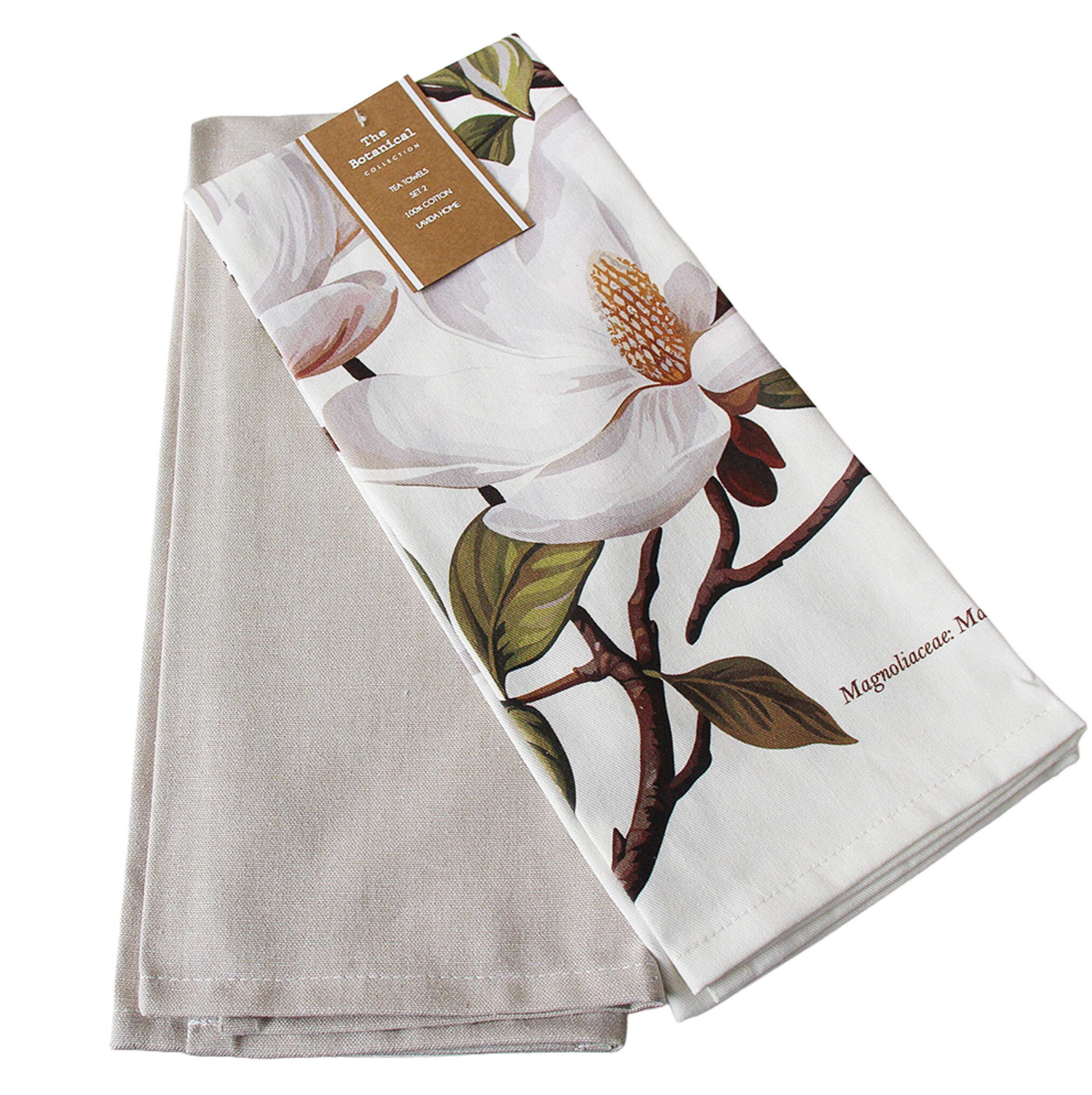 Set Of 2 Tea Towels - Magnolia