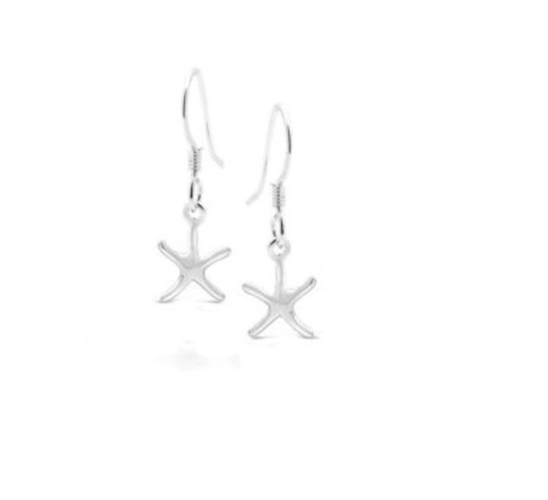 Starfish Silver Earrings
