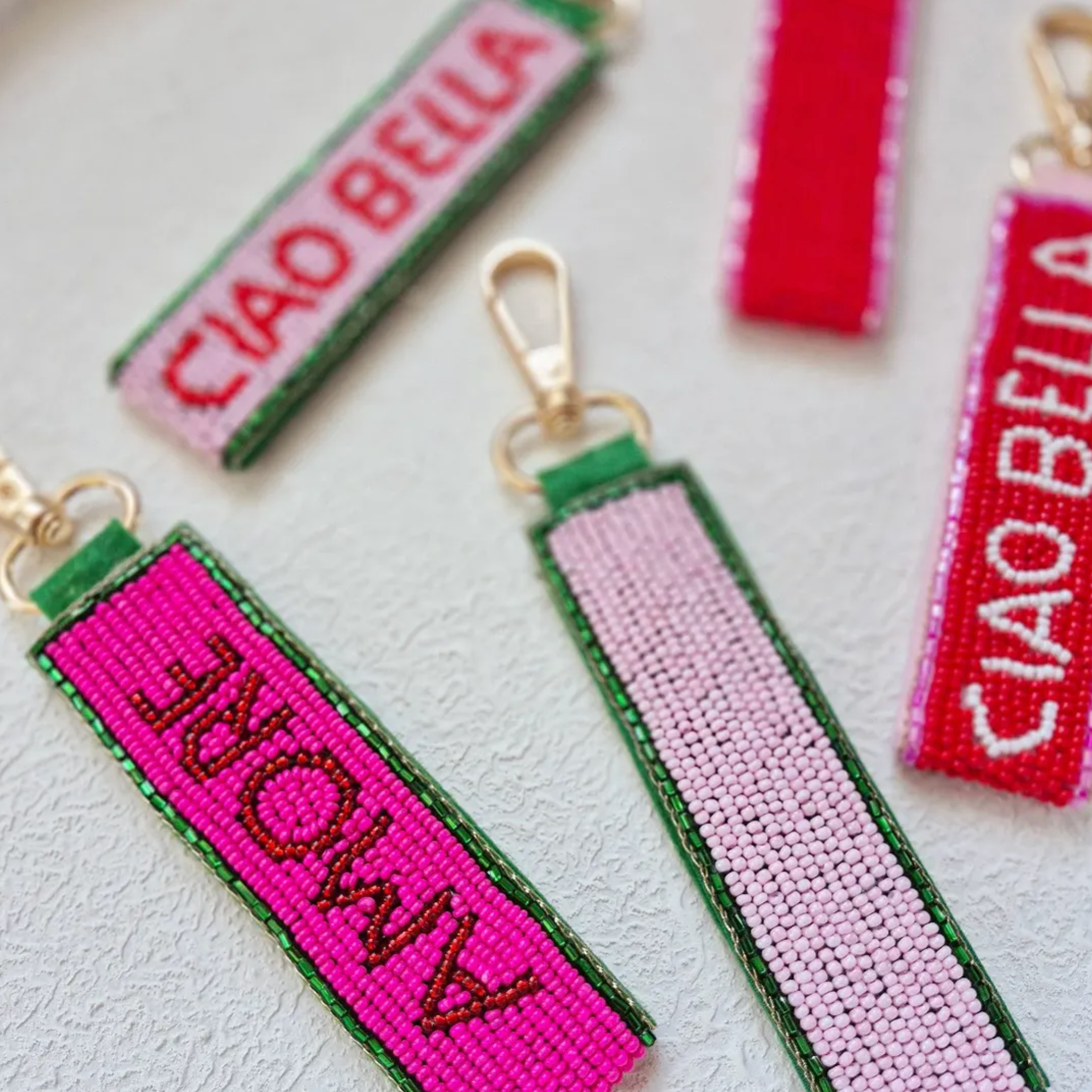 Beaded Key Chain - Ciao Bella Orange