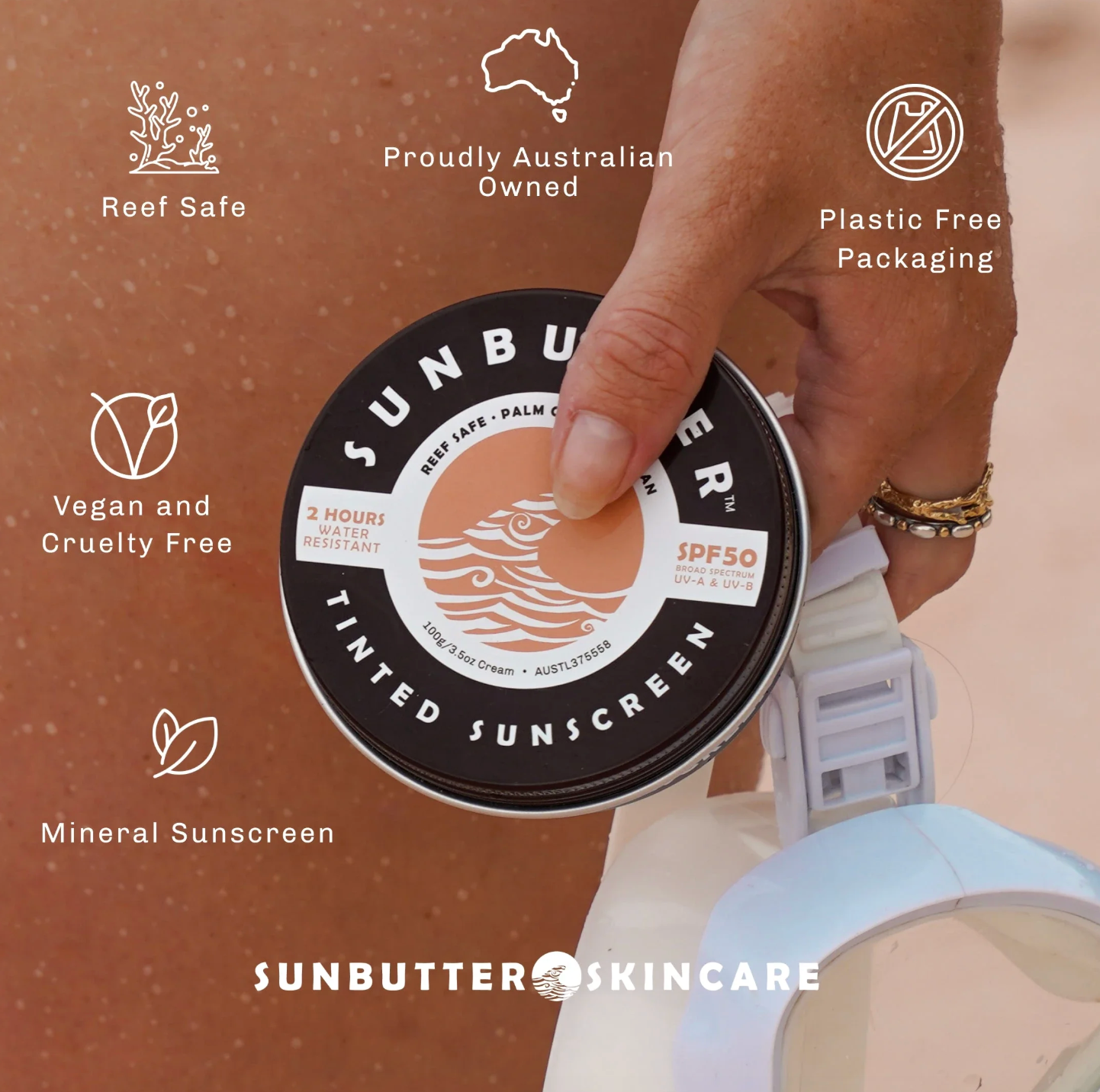 Tinted Sunscreen - SPF50 Reef Safe Sunscreen