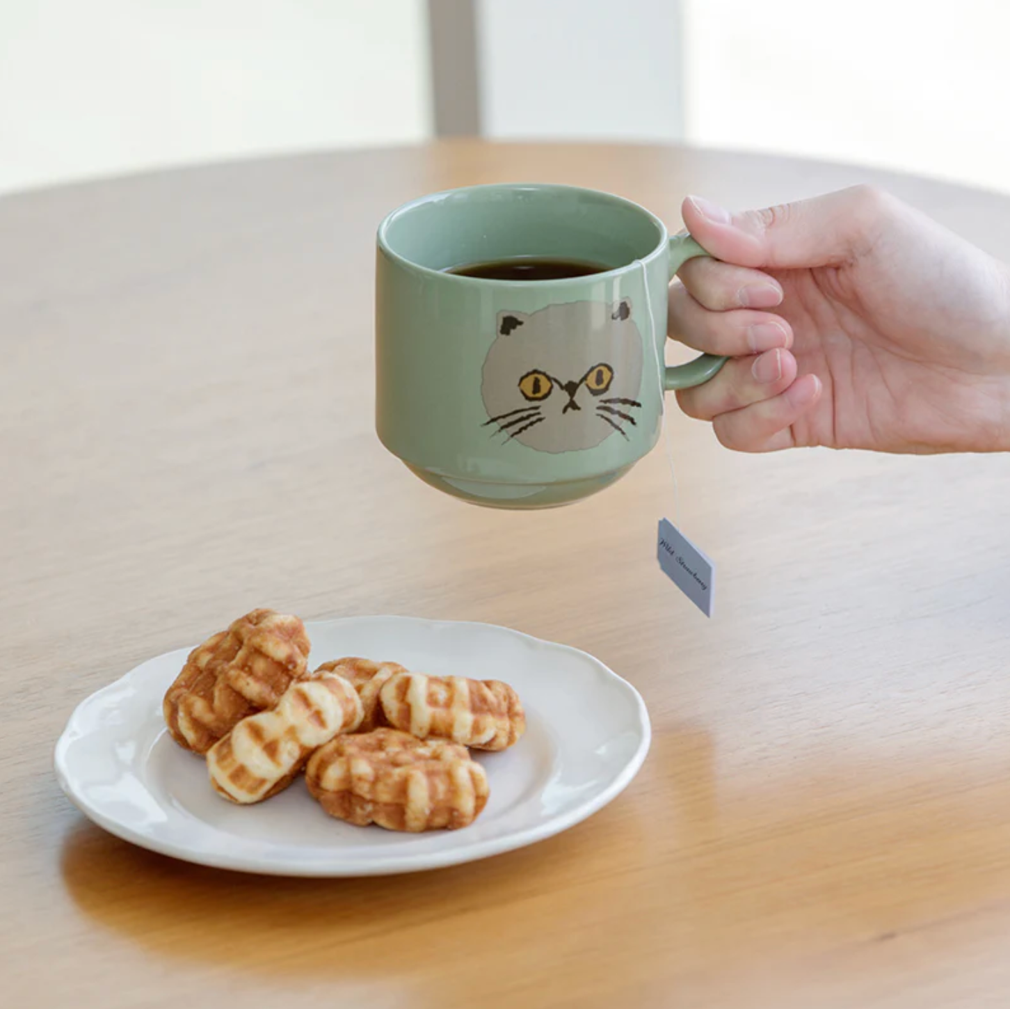 I Love Cat Mug - Sage