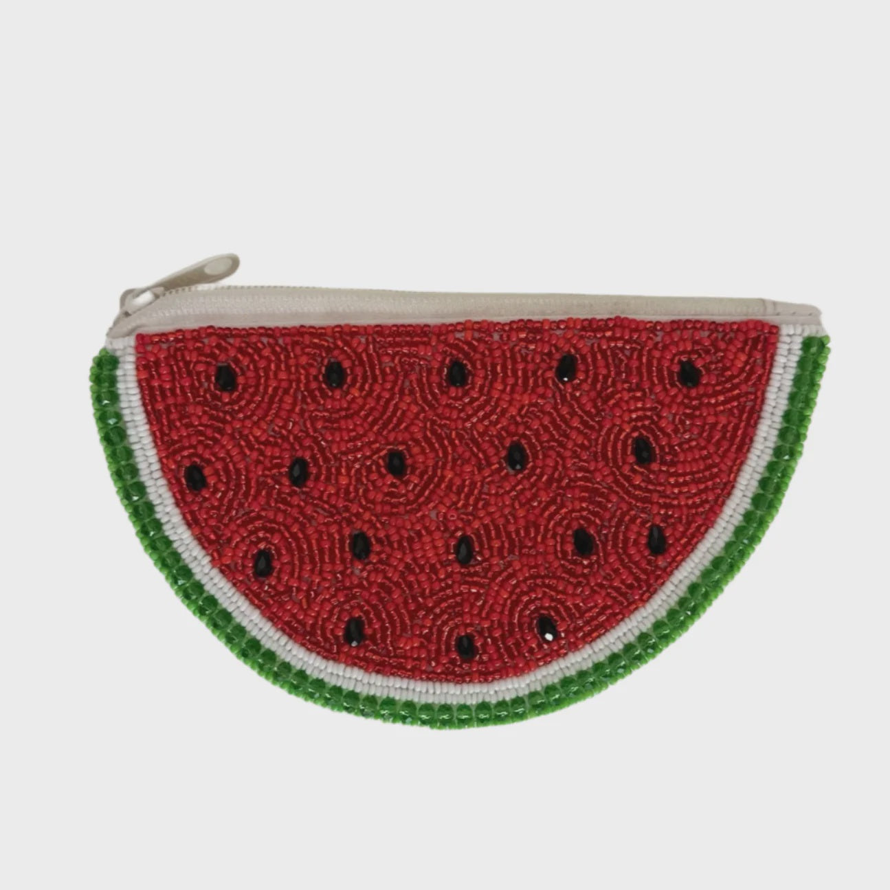 Sequin Coin Purse - Watermelon Red