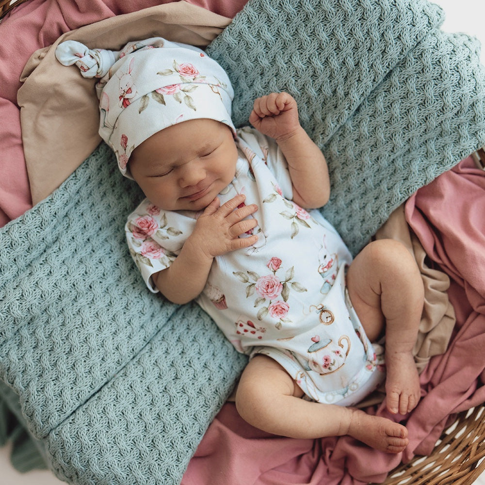 Short Sleeve Bodysuit  - White Rabbit