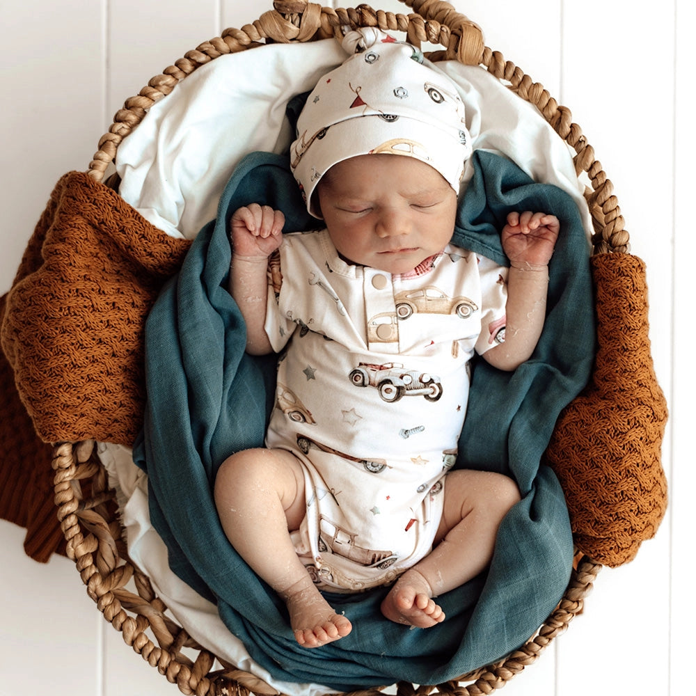 Short Sleeve Bodysuit - Vintage Cars