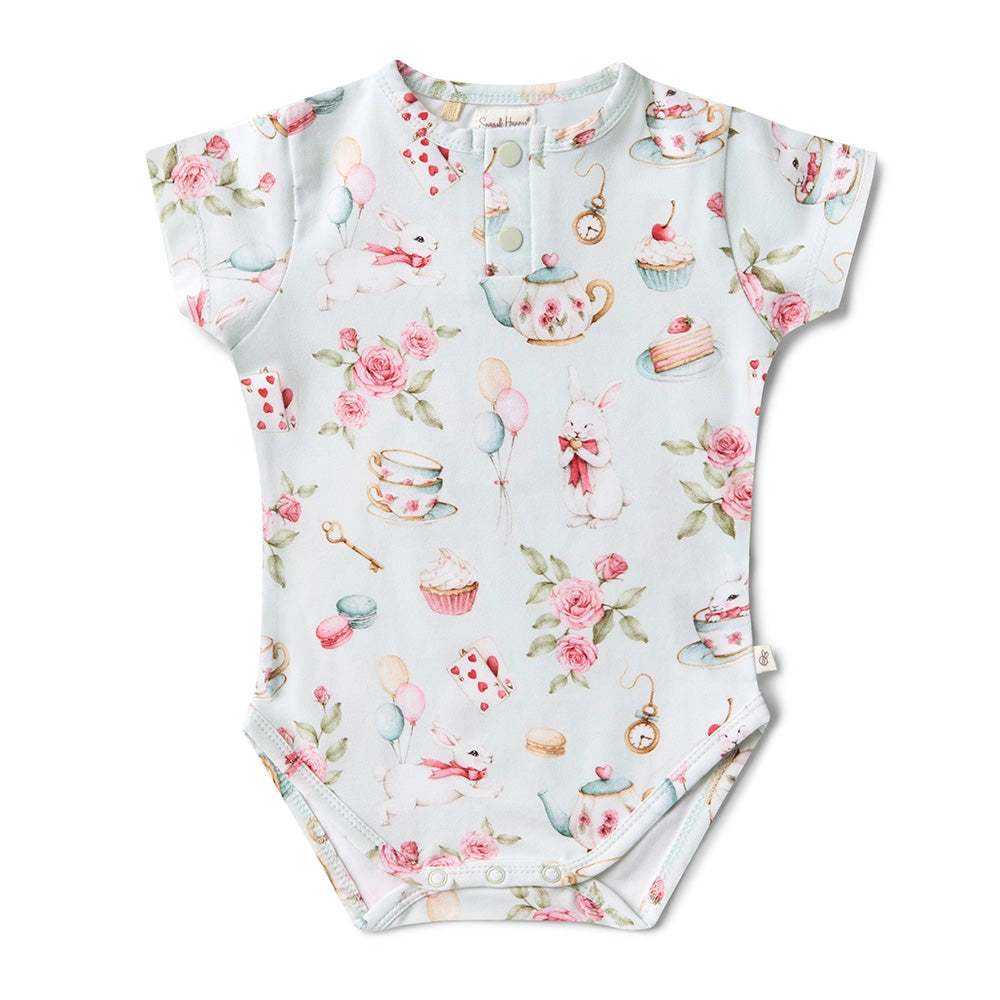 Short Sleeve Bodysuit  - White Rabbit