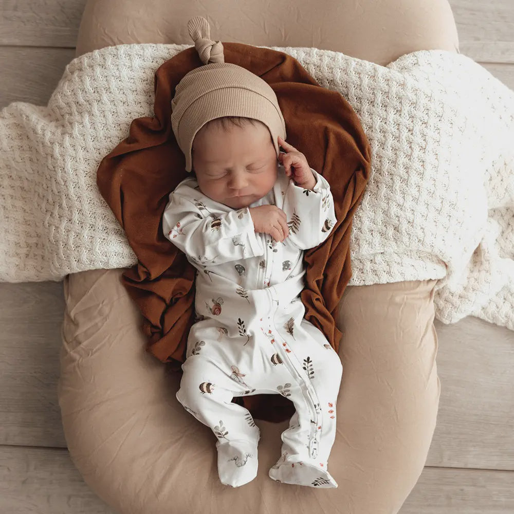Sleepsuit Zip Footie - Garden Friends