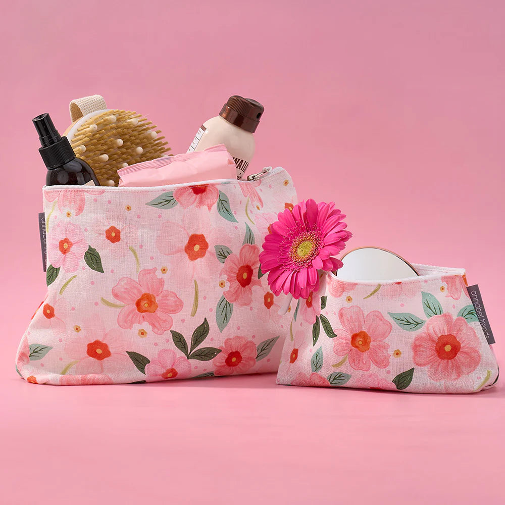 Small Cosmetic Bag - Meadow Blush