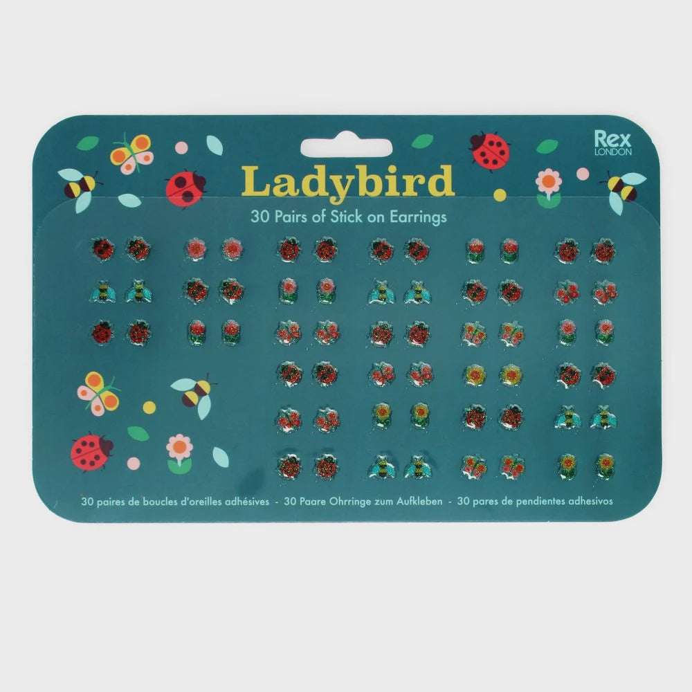 Stick on Earrings - Ladybird