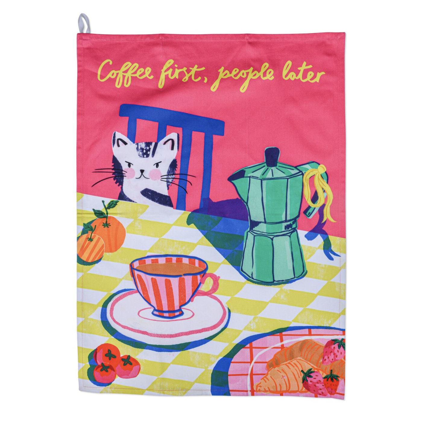 Tea Towel - Coffee First People Later